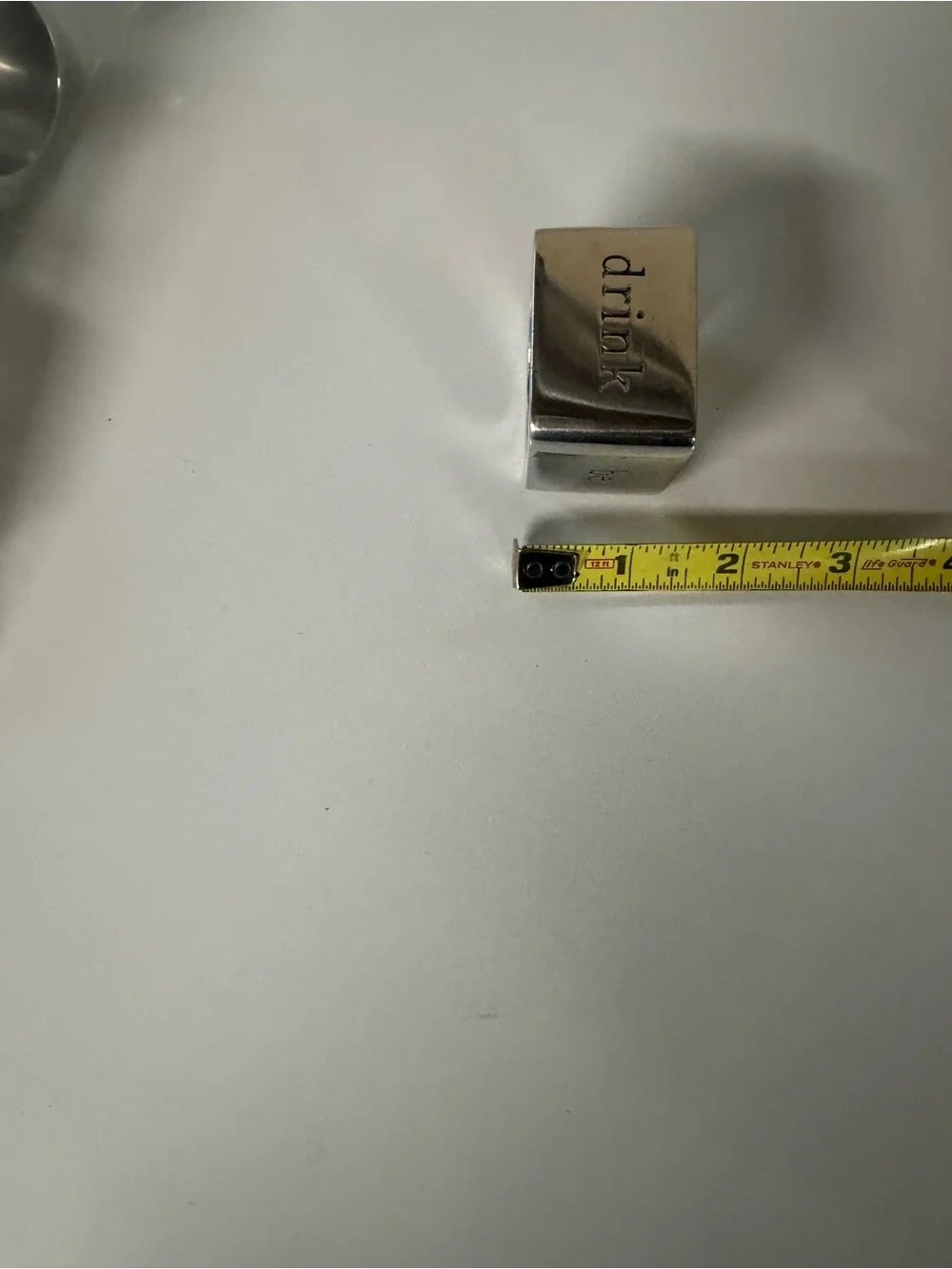 Pottery Barn Silver Stainless Steel Square Napkin Rings - Set of 6